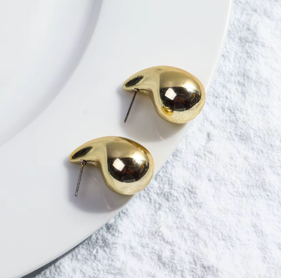 Aretes de gota dorados/plateados