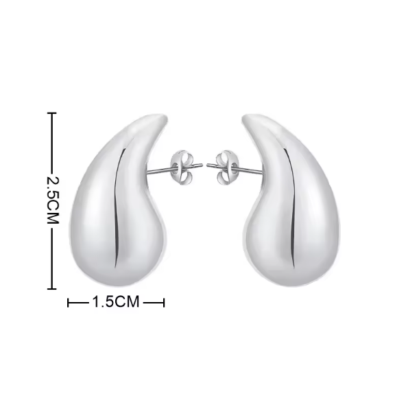 Aretes de gota dorados/plateados