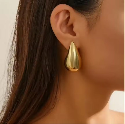 Aretes de gota dorados/plateados
