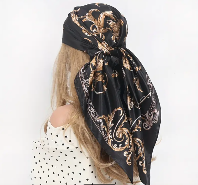 Pañoleta de seda 1 - color negro
