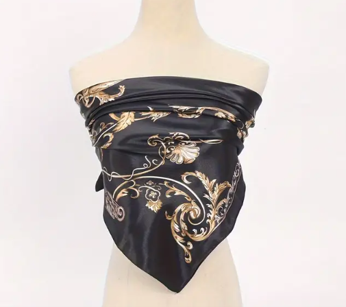 Pañoleta de seda 1 - color negro