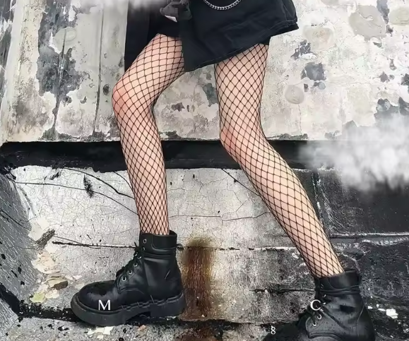 Medias pantalon de malla negras