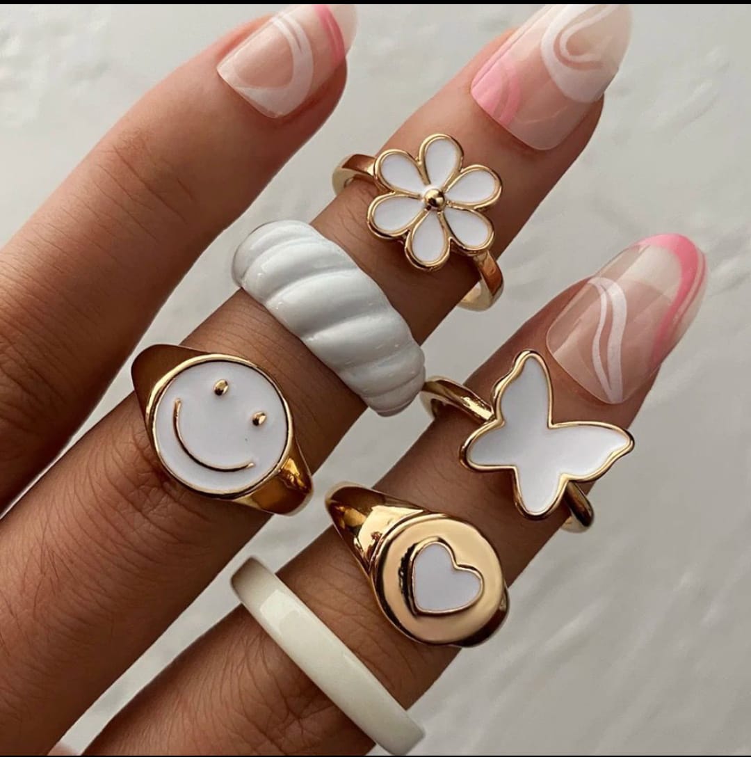 Set Anillos Blancos
