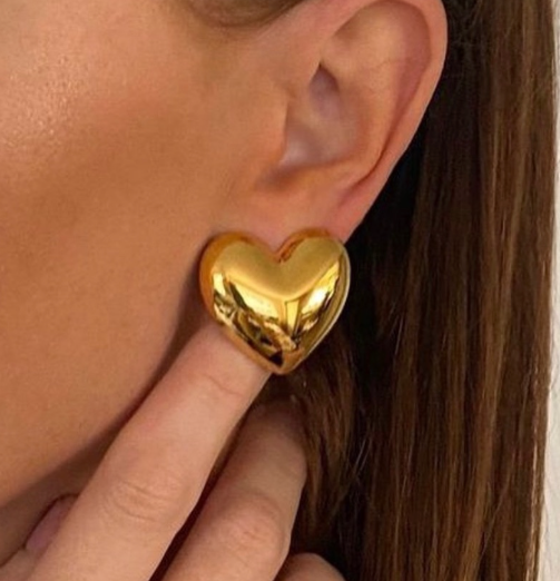 Aretes topito de corazón